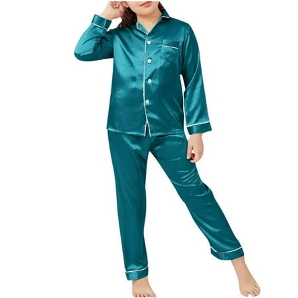 Silk Long Sleeve Button Down Pajama Set