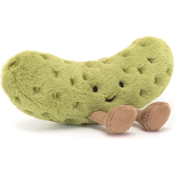 Jellycat Amuseables Pickle Stuffed Toy, 6 inches - Vegetable Plush - Fun Gift Idea