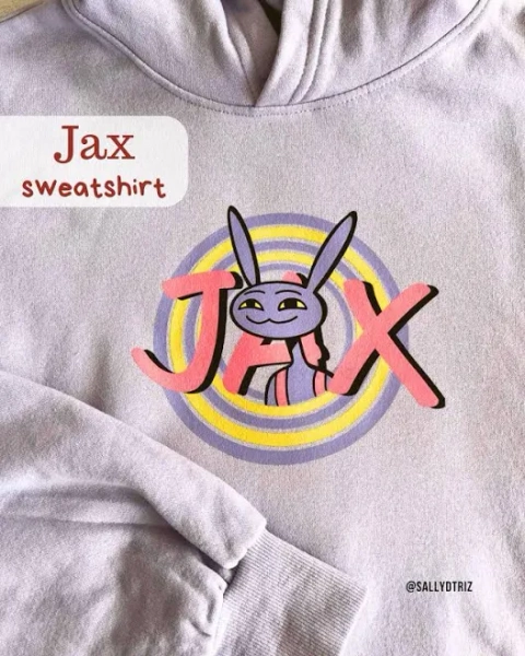 Jax The Amazing Digital Circus Sweatshirt | TADC Merch, Cartoon Fanart Crewneck, Gift for Fans
