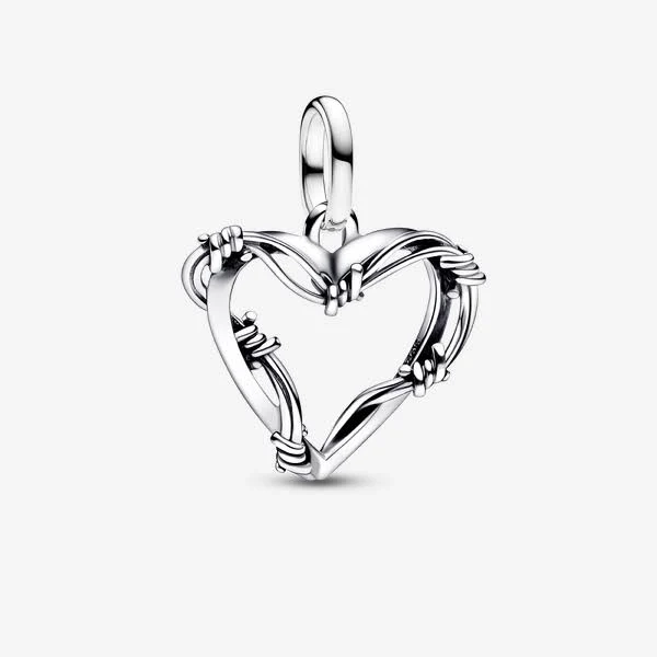 Pandora Sterling Silver Wire Heart Medallion Charm