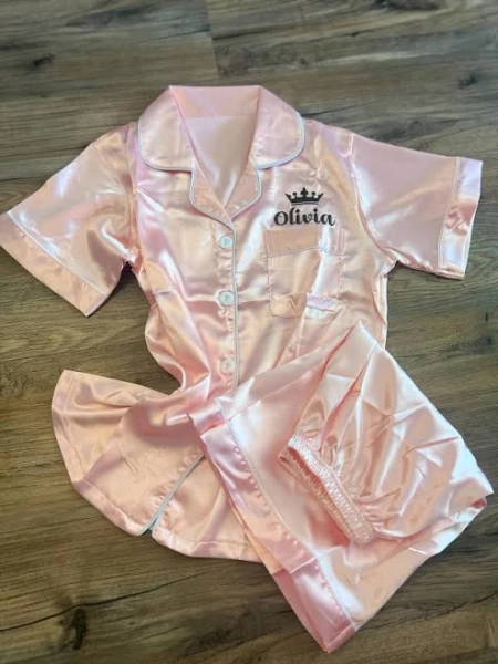 Personalized Silk Like Pajama Set