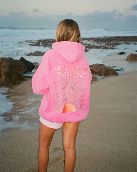 Let's Watch The Sunset Oversized Lux Hoodie