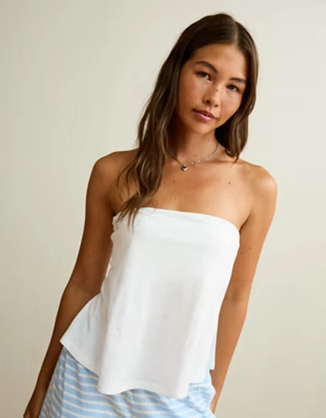AE Sunchaser Side-Slit Babydoll Tube Top