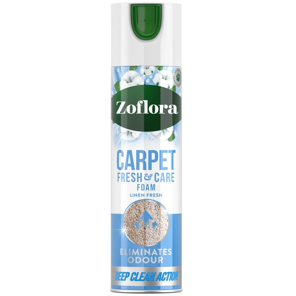 Zoflora Carpet Fresh & Care Foam 600ml - Linen Fresh