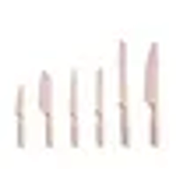 Beautiful 6-Piece Soft Grip Knife Set Rose with Gold Accent by Drew Barrymore