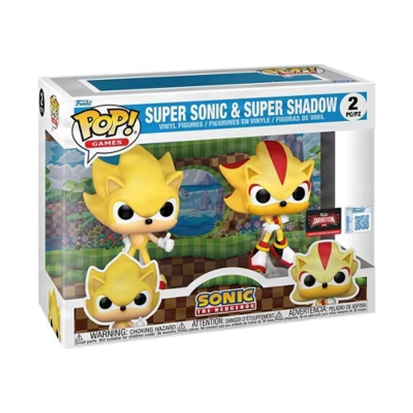 Funko POP! Games: Sonic The Hedgehog- Super Sonic & Super Shadow Vinyl Figures 2 PC (Target Exclusive)