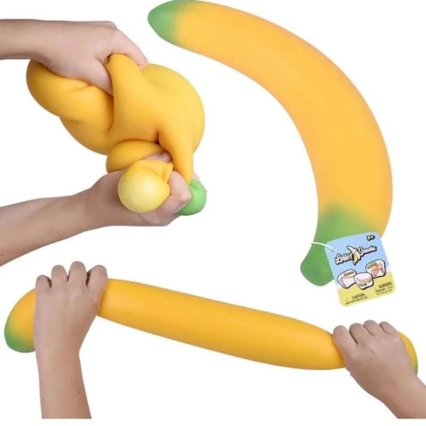Laffy Snacks Squishy Banana Fidget Toy