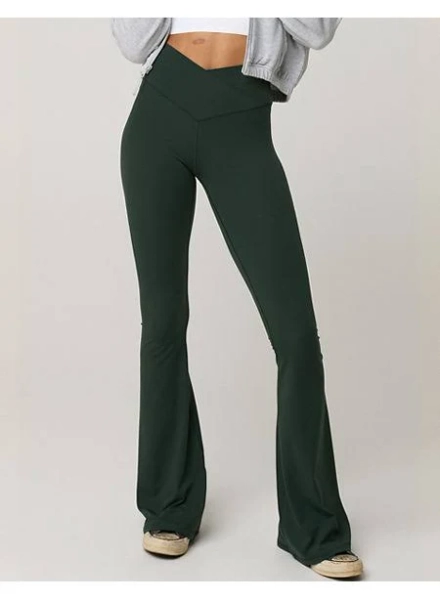 Aerie Real Me High Waisted Crossover Flare Leggings