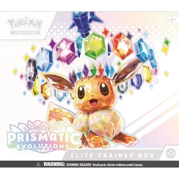 Pokemon TCG Scarlet & Violet Elite Trainer Box - Prismatic Evolutions of The Pokemon TCG (1 Fully Illustrated Promo Card, 9 Booster Packs & Premium