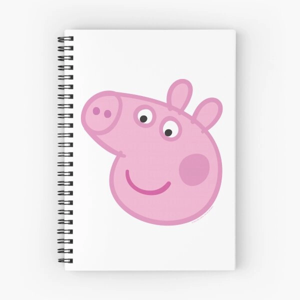 Peppa Pig Big Face Cute Pink Animal Toddler Kids Cartoon Journal