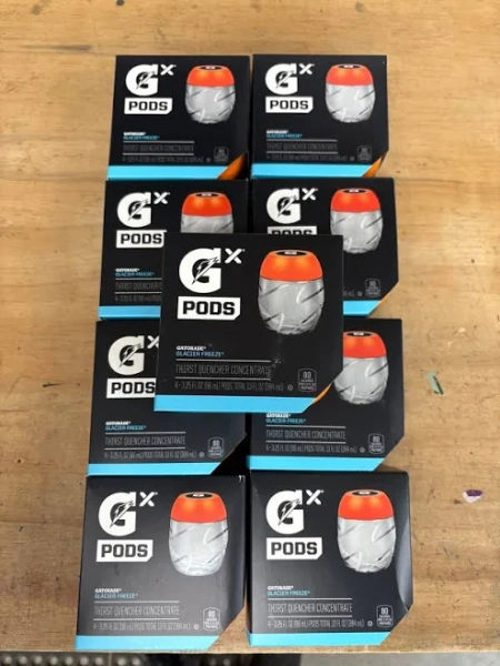 Gatorade GX Pods 9 Pods Glacier Freeze Blue Exp Jun 24 lot of 9pcs