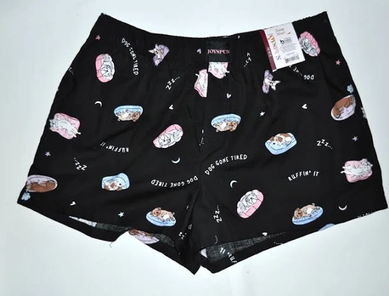 Joyspun Women's Woven Pajama Boxer Shorts