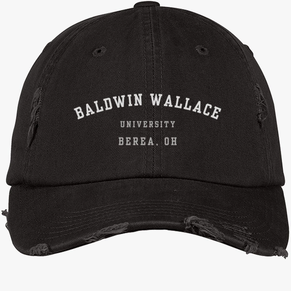 BALDWIN WALLACE UNIVERSITY BEREA OH Distressed Cotton Twill Cap - Customon