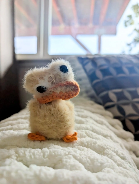 Jorge the Ugly Duckling Keychain - Handmade Amigurumi Bag Plush Charms - Crochet Keychain