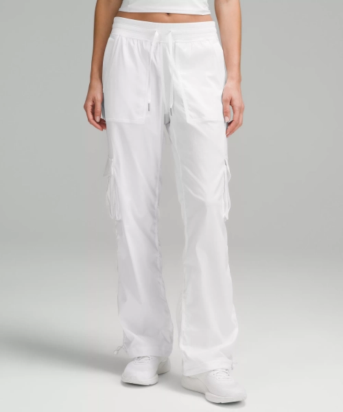 Dance Studio Relaxed-Fit Mid-Rise Cargo Pant - White - XL