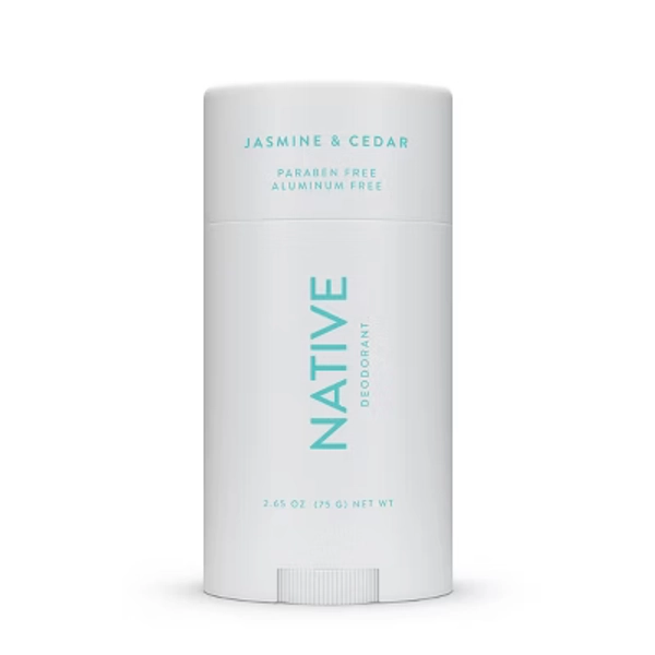 Native Solid Deodorant for Women & Men - Jasmine & Cedar - Aluminum-Free 2.65oz