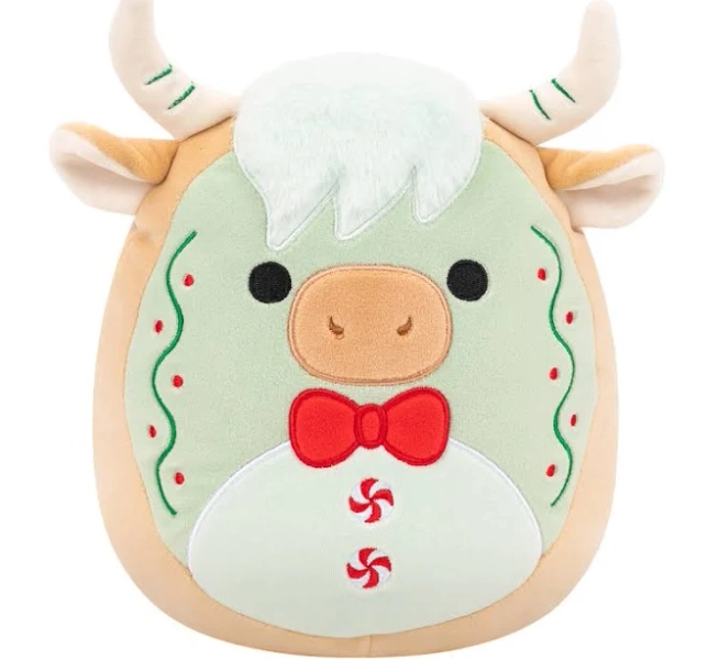 Squishmallows Select Series Holiday Cookie Highland Cow Plush