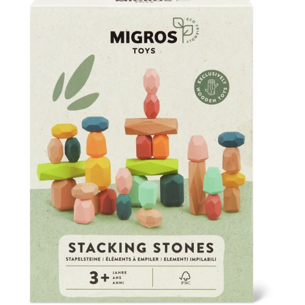 Migros Toys · Éléments à empiler en bois 