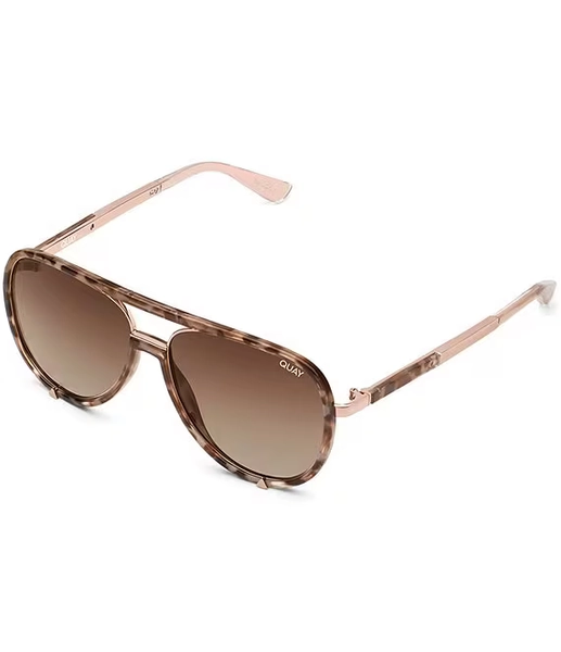 QUAY Unisex High Profile 51mm Polarized Tortoise Aviator Sunglasses | Dillard's