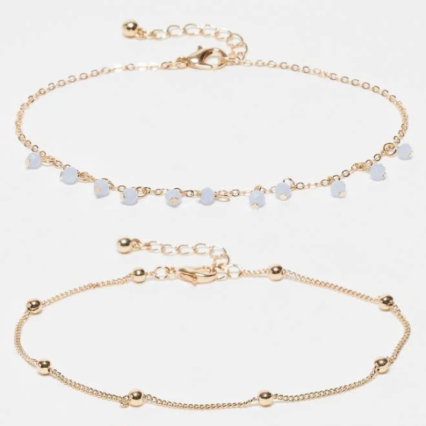 ASOS Beaded Pack of 3 Anklets