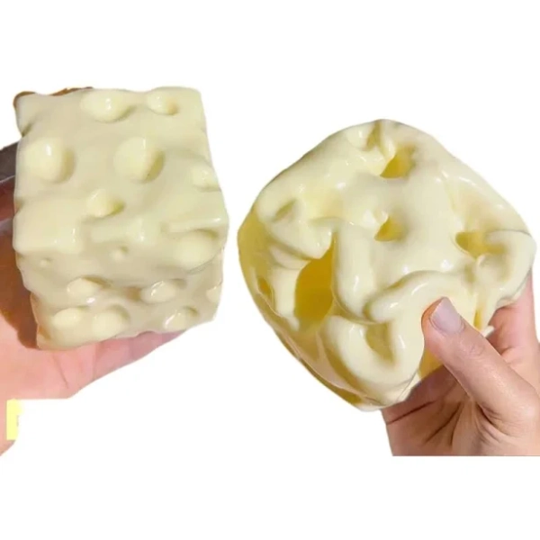 Giant Cheese Squeeze Toy: Ultra Soft Stress Relief | Addictive Kneading Fun! stress reliever toys