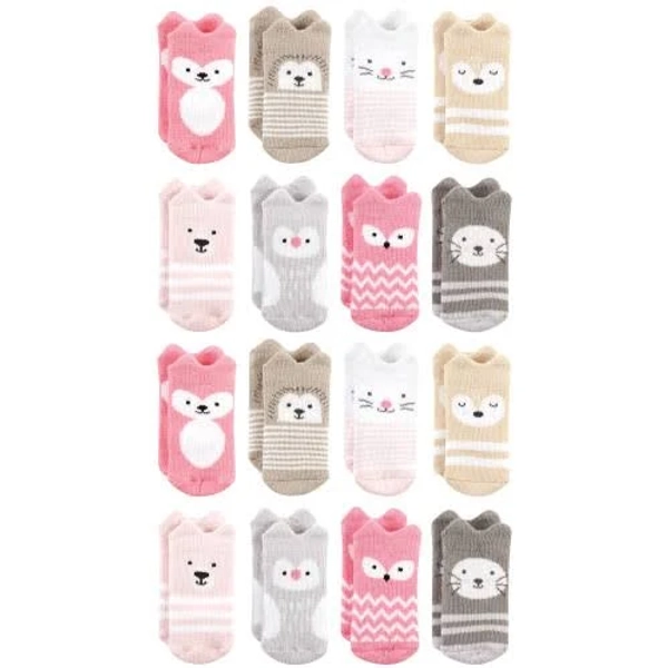 Hudson Baby Cotton Rich Terry Socks (16-Pack)