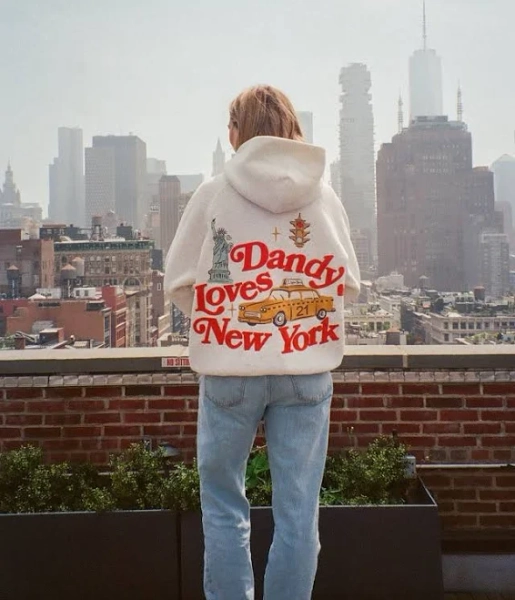 Medium Dandy Worldwide New York Oversized Hoodie