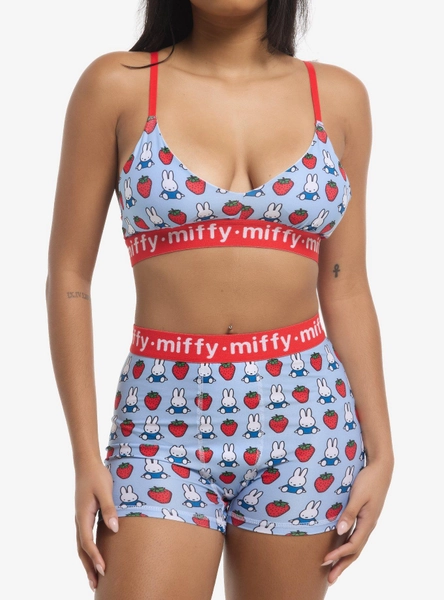 Miffy Strawberry Bra & Boyshort Panty Set