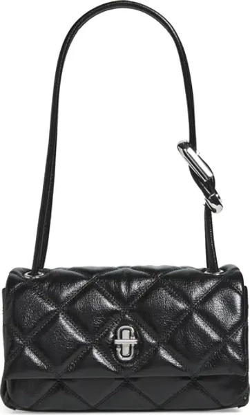 The Mini Dual Chain Diamond Quilted Leather Shoulder Bag