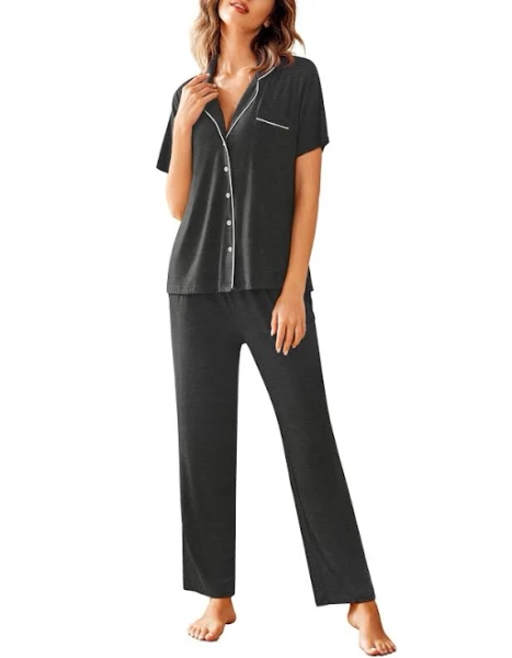 Notch Collar Soft Pajamas Set