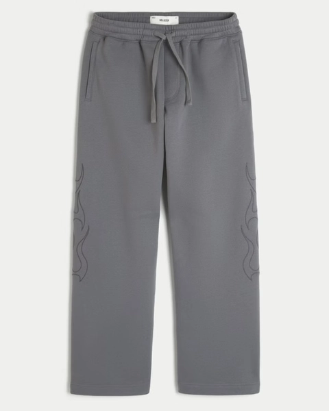 Hollister Feel Good Embroidered Graphic Baggy Sweatpants