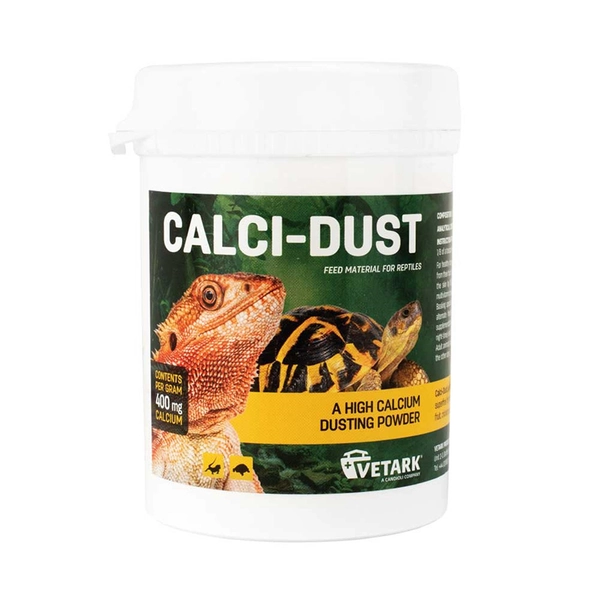 Calcium dusting for food