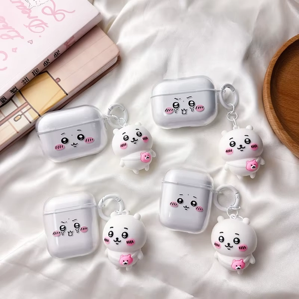 Cute Cartoon Chiikawa Earphone Case For Airpods 1 2 3 4 Pro 2 Wireless Bluetooth Headset Protective Clear Cover With Pendant - AliExpress 