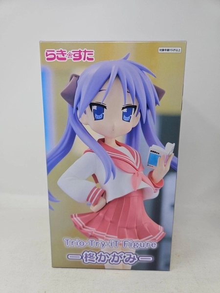 Trio-Try-iT Lucky Star Kagami Hiiragi Anime PVC Figure New Boxed Purple Hair