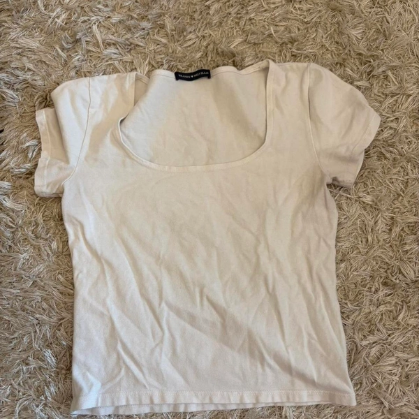 Brandy Melville white square neck T. Good condition....
