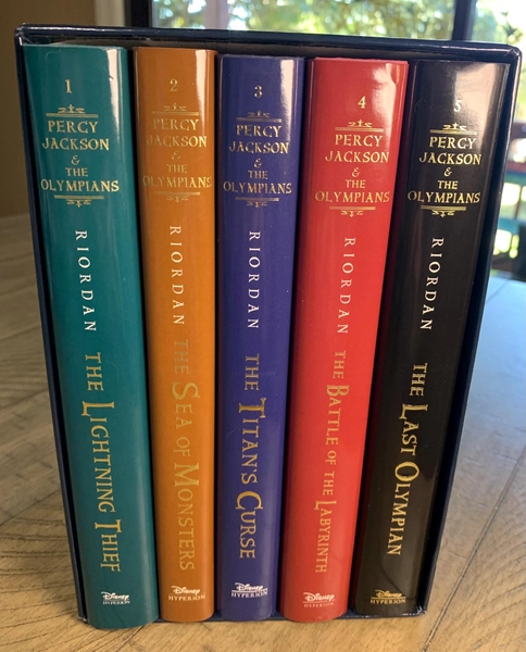 Percy Jackson & the Olympians, Hardcover 5 Volume Boxed Set by Rick Riordan | Original Cover Art
