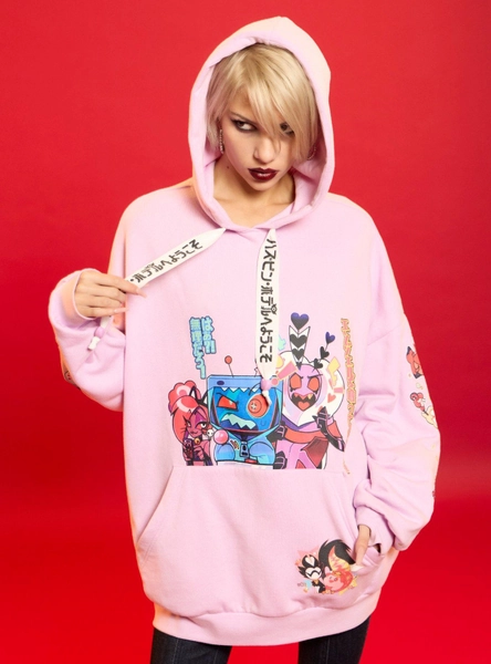 Hazbin Hotel The Vees Arcade Girls Oversized Hoodie
