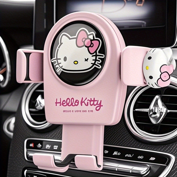 Hello Kitty Mobile Car Phone Holder Car Exhaust Navigation Bracket Suction Cup Car Mount