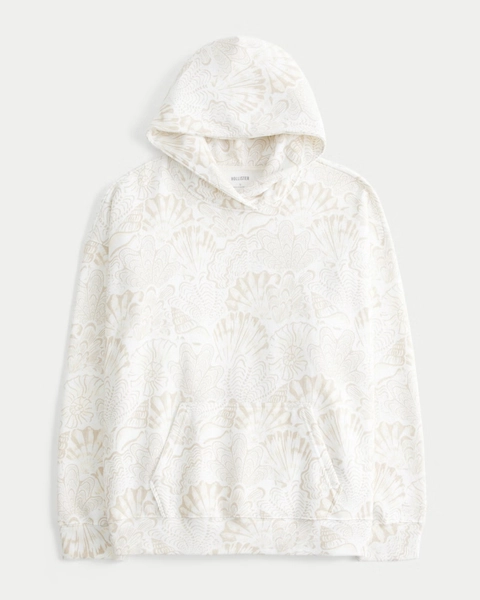 Oversized Shell Print Hoodie