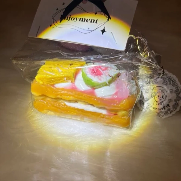 Handmade Stress Relief Taba Squishy Fig Double Layer Puff Pastry