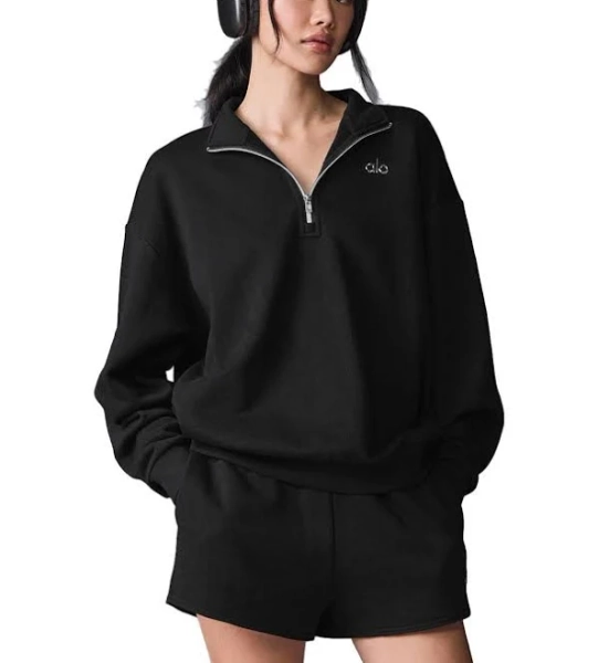 Alo Yoga Accolade Quarter Zip Pullover Top