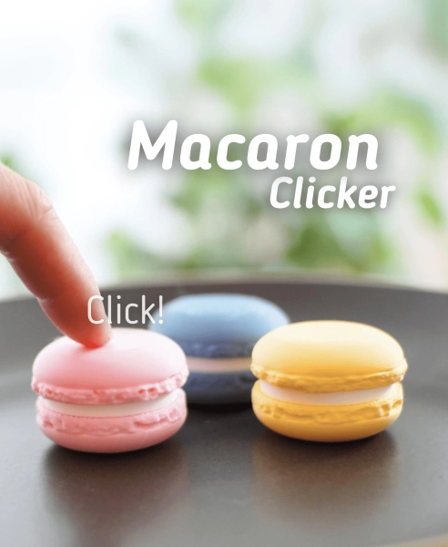 Macaron Fidget Clicker – Cute 3D Printed Toy | Colorful Stress Relief Macaron | Bulk Discounts