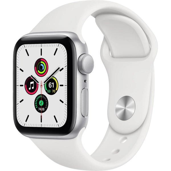 Apple Watch Series SE 1 (2020) GPS 40 mm - Aluminium Silver - Sport band White