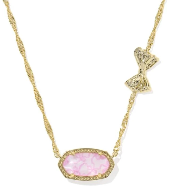 Kendra Scott x Loveshackfancy Luna Rosa Bow Elisa Necklace
