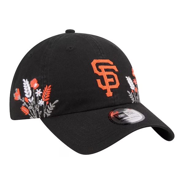 San Francisco Giants New Era Women's Wildflower Casual Classic Adjustable Hat - Black