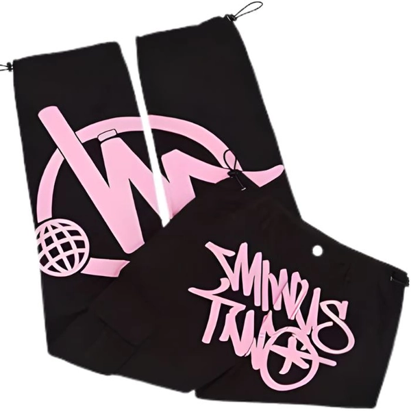 Minus Two Black Cargo Pant With Pink Logo – Premium Streetwear | Shop Now - Minus Two Cargo