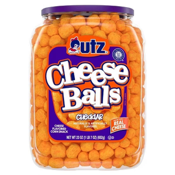Utz Cheese Balls Barrel - 23oz