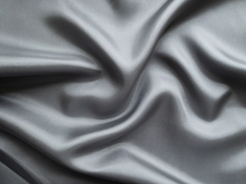 Silk Habotai - Medium Grey