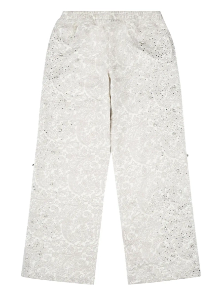 BIRTH OF ROYAL CHILD Cashew Blossom Pearl embellished brocade track pants | S
