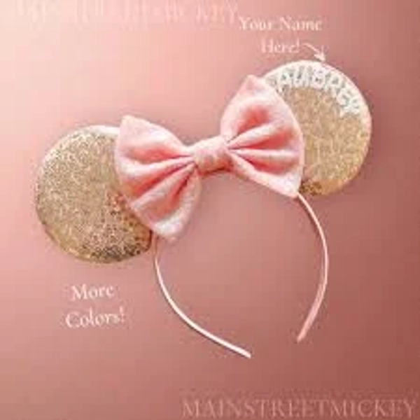 Minnie Mouse Ears, Mouse Ears For Adults and Kids, Minnie Mouse Ears, Custom Name Minnie Ears, Disneyland Ear, Personalized Name Ear